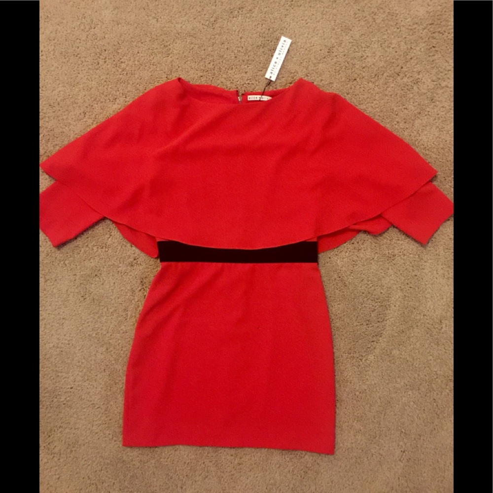 Alice + Olivia Red Popover Dress